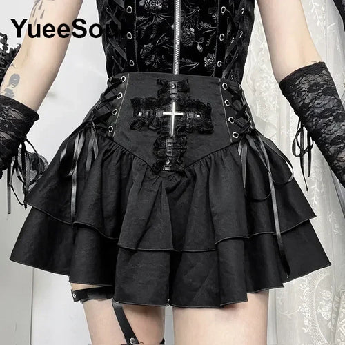 Gothic A-Line Mini Skirt